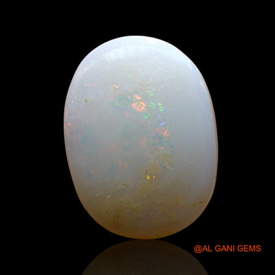 3.00 Cts Unheated Australian Fire Opal Loose Gemstone Oval Cabochon Natural 14x11x3 mm AD-484