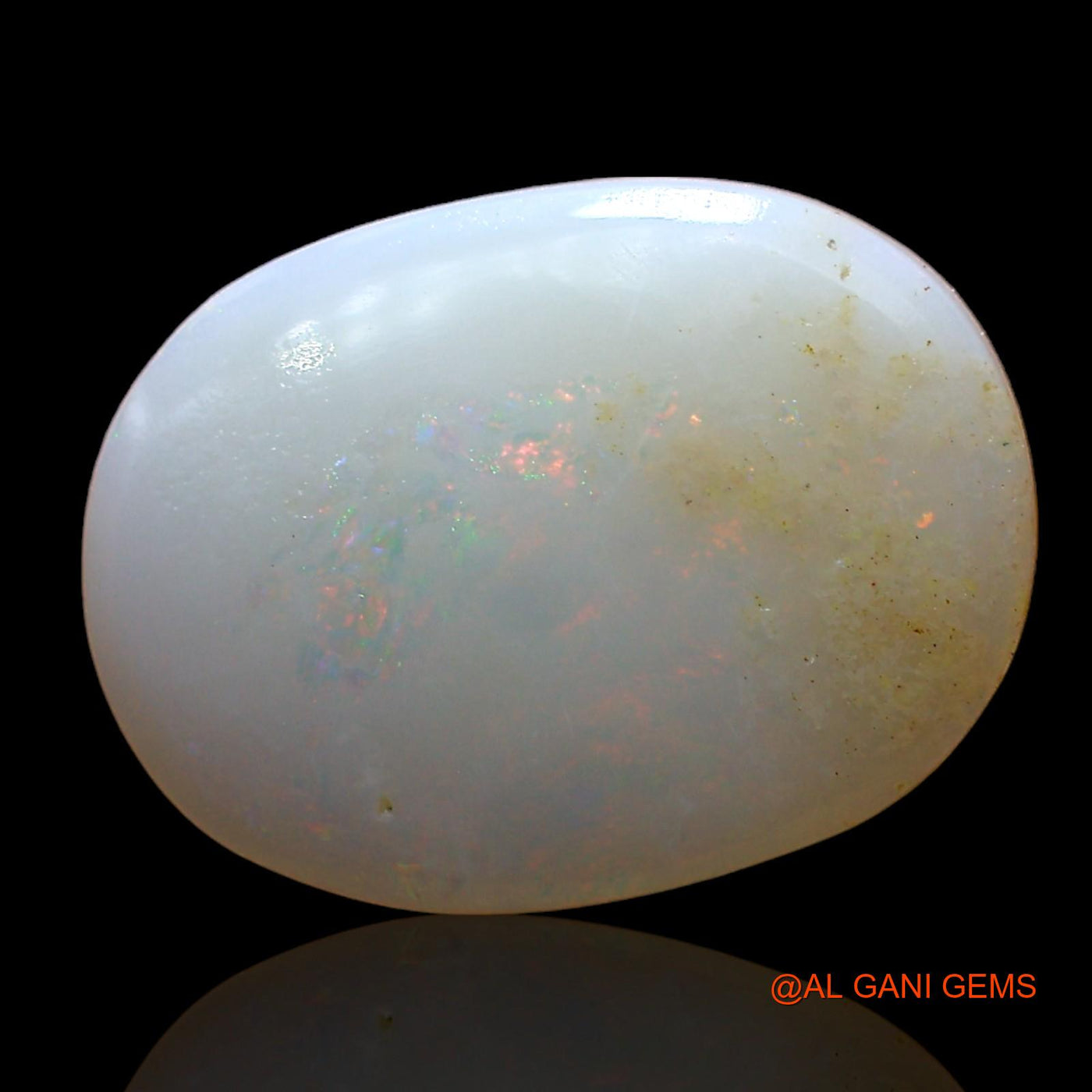 3.00 Cts Unheated Australian Fire Opal Loose Gemstone Oval Cabochon Natural 14x11x3 mm AD-484