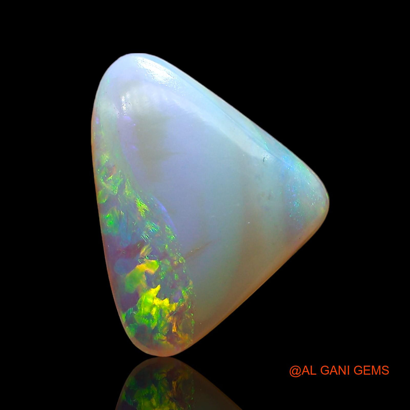 Natural Fire Opal Gemstone 3.00 Cts Loose Trillion Cabochon From Australia 12x11x4 mm AD-486
