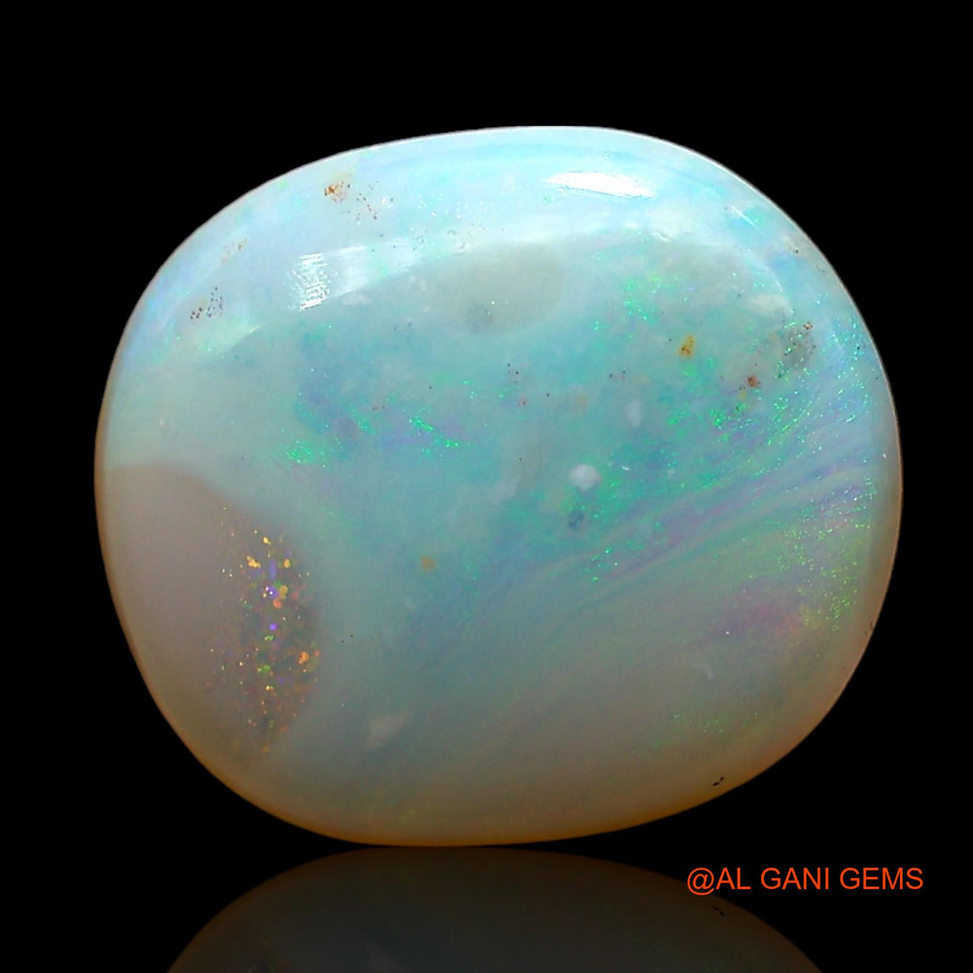 4.00 Cts Unheated Australian Fire Opal Loose Gemstone Oval Cabochon Natural 13x11x4 mm AD-489
