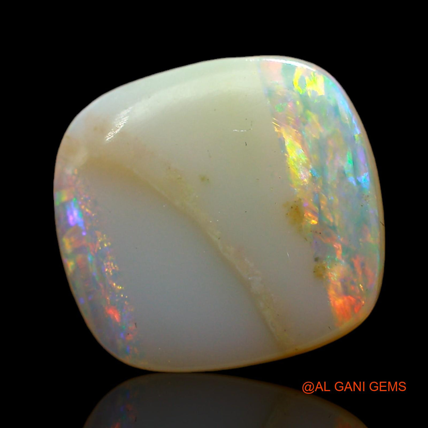 4.00 Cts Unheated Australian Fire Opal Loose Gemstone Oval Cabochon Natural 13x12x3 mm AD-48