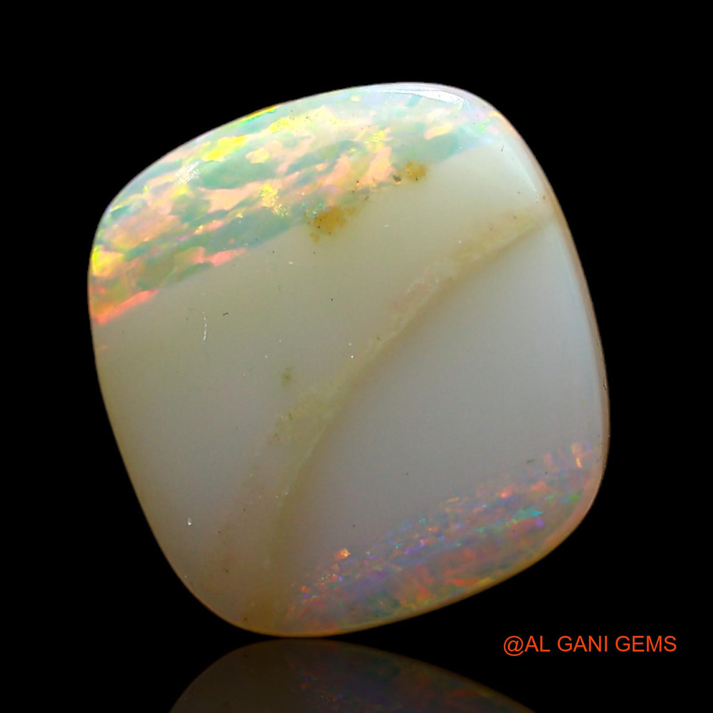 4.00 Cts Unheated Australian Fire Opal Loose Gemstone Oval Cabochon Natural 13x12x3 mm AD-48