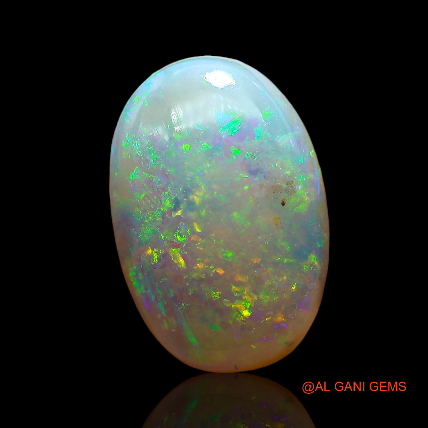 3.00 Cts Natural Australian Fire Opal Loose Gemstone Oval Cabochon 14x9x4 mm AD-490