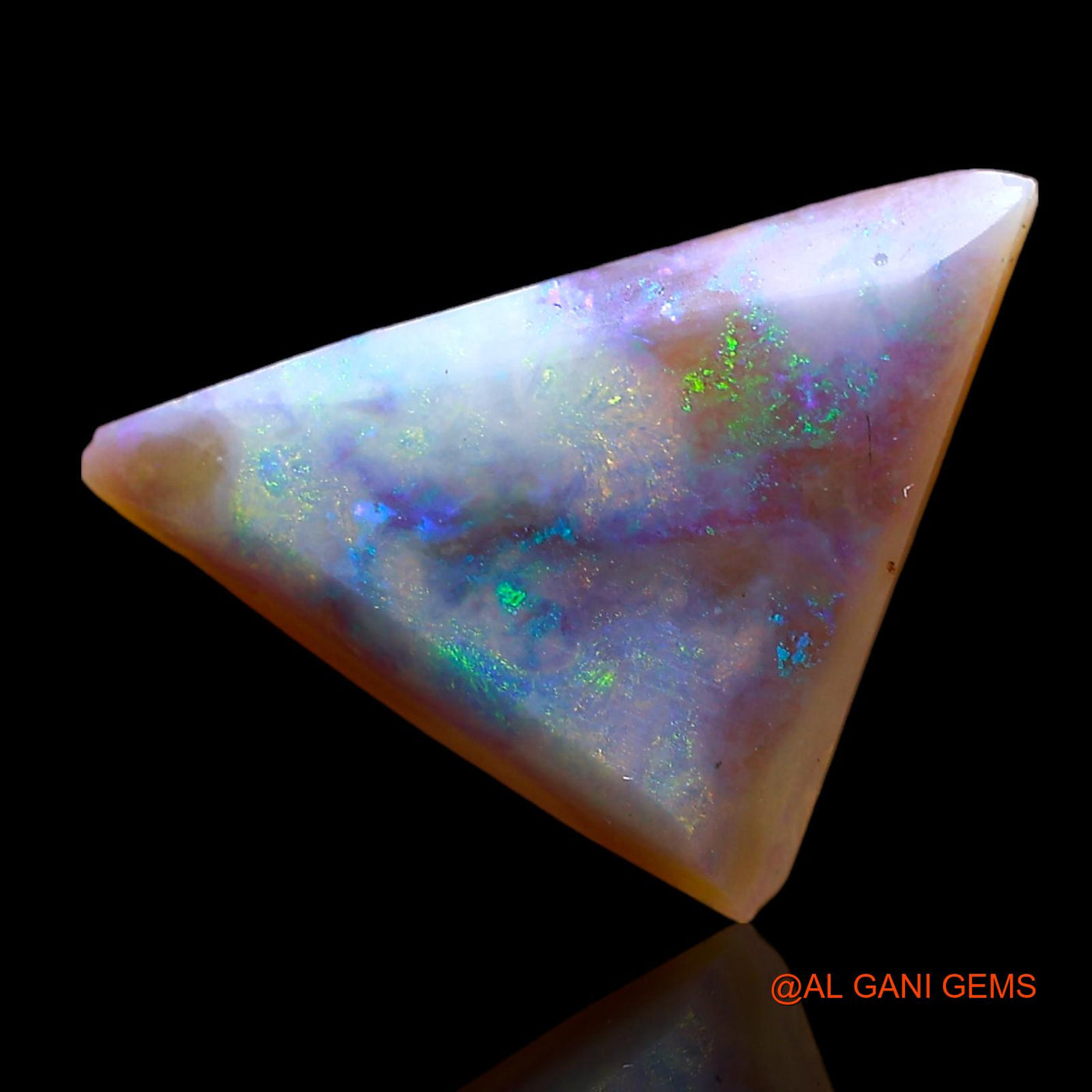 2.00 Cts Natural Australian Fire Opal Loose Gemstone Trillion Cabochon 12x10x2 mm AD-492