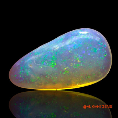 3.00 Cts Natural Australian Fire Opal Loose Gemstone Pear Cabochon 15x8x4 mm AD-493