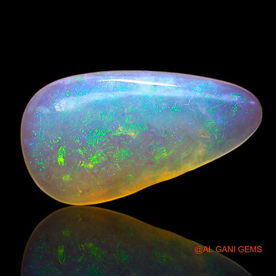 3.00 Cts Natural Australian Fire Opal Loose Gemstone Pear Cabochon 15x8x4 mm AD-493