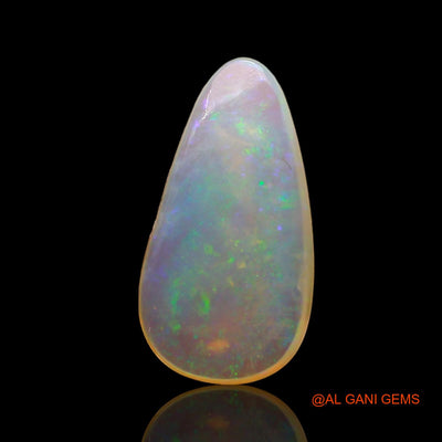 3.00 Cts Natural Australian Fire Opal Loose Gemstone Pear Cabochon 15x8x4 mm AD-493