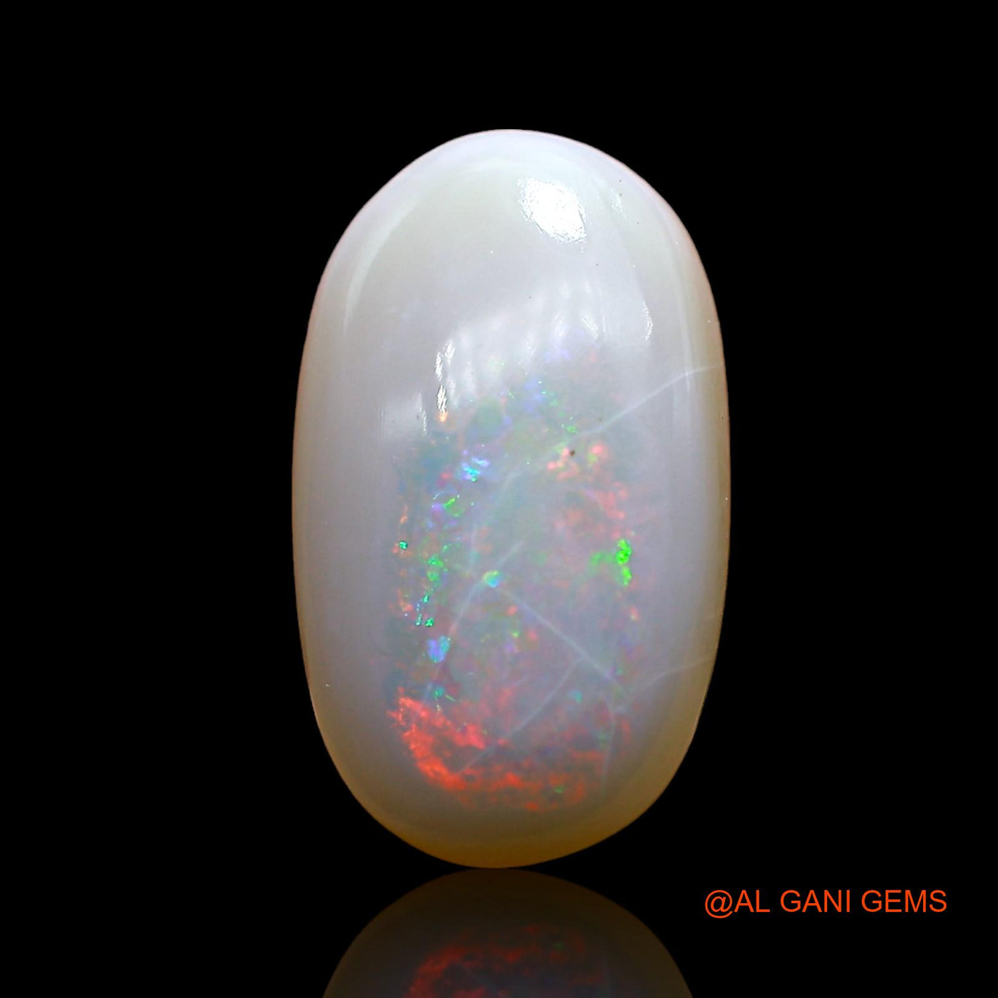 4.00 Cts Natural Australian Fire Opal Loose Gemstone Oval Cabochon 15x9x4 mm AD-495