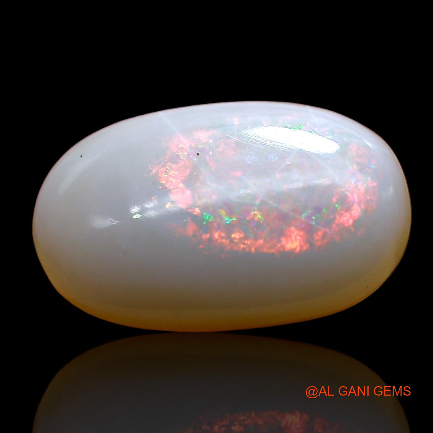 4.00 Cts Natural Australian Fire Opal Loose Gemstone Oval Cabochon 15x9x4 mm AD-495