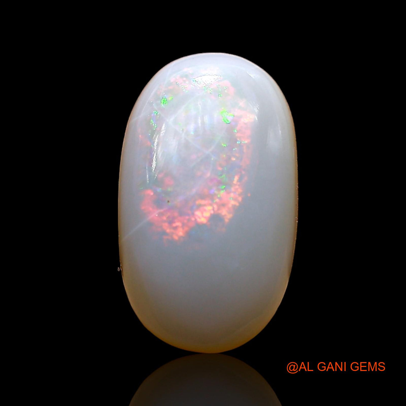 4.00 Cts Natural Australian Fire Opal Loose Gemstone Oval Cabochon 15x9x4 mm AD-495