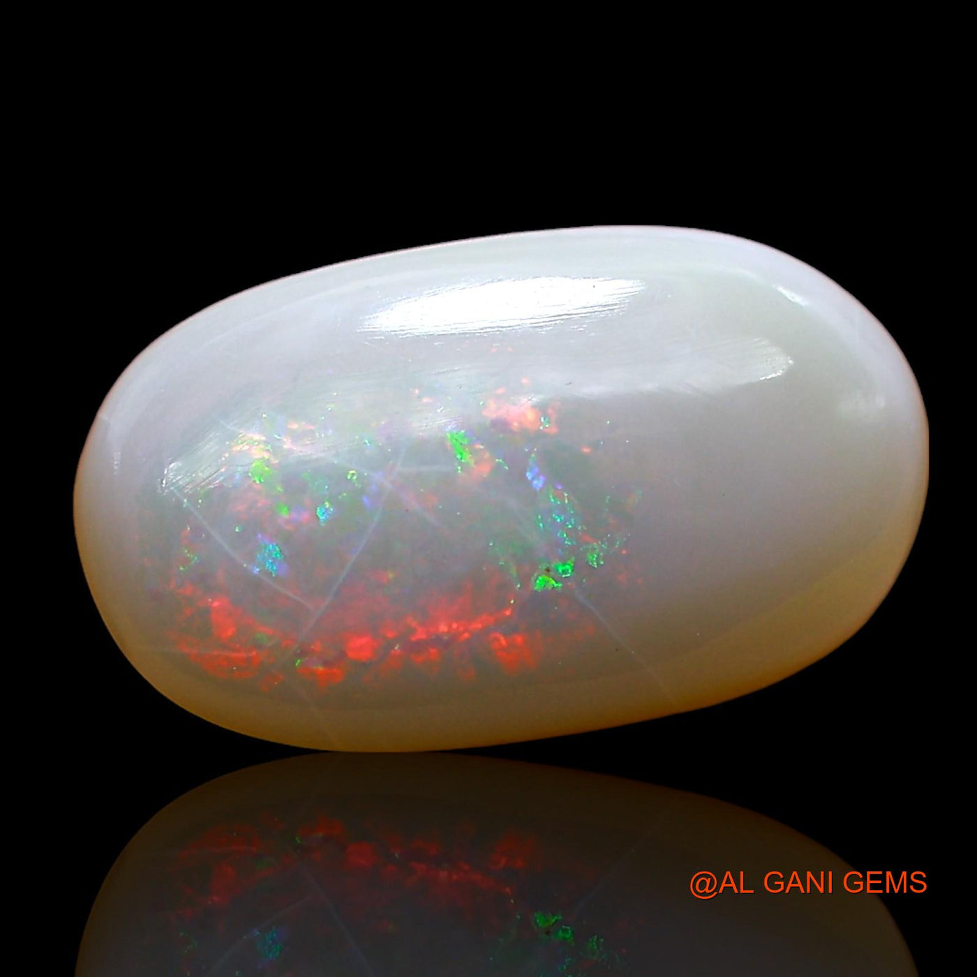 4.00 Cts Natural Australian Fire Opal Loose Gemstone Oval Cabochon 15x9x4 mm AD-495