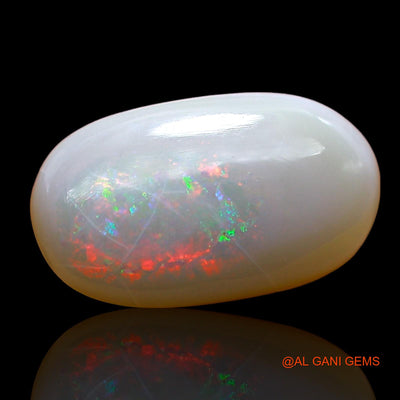 4.00 Cts Natural Australian Fire Opal Loose Gemstone Oval Cabochon 15x9x4 mm AD-495