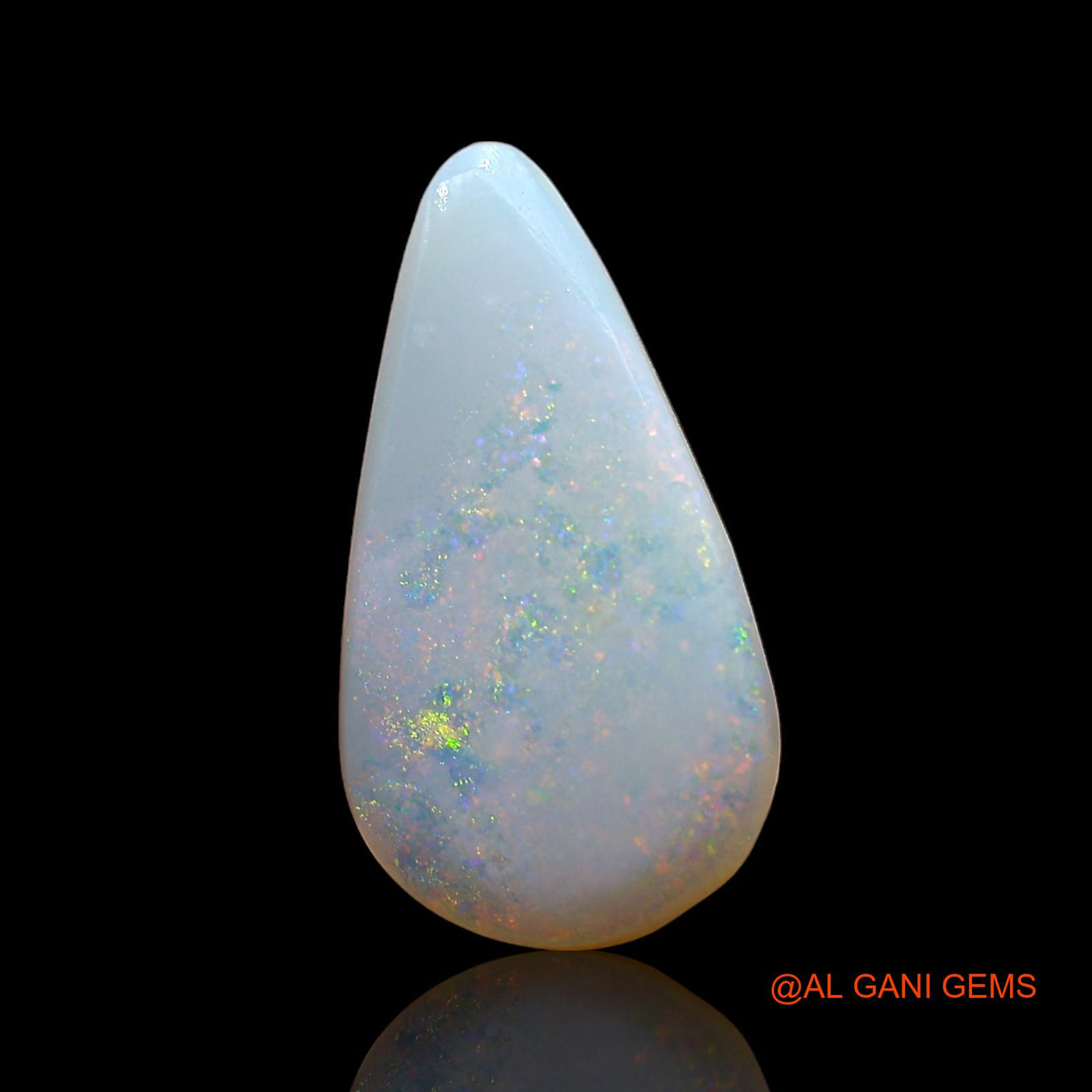 Natural Fire Opal Gemstone 2.00 Cts Loose Pear Cabochon From Australia 16x8x3 mm AD-496