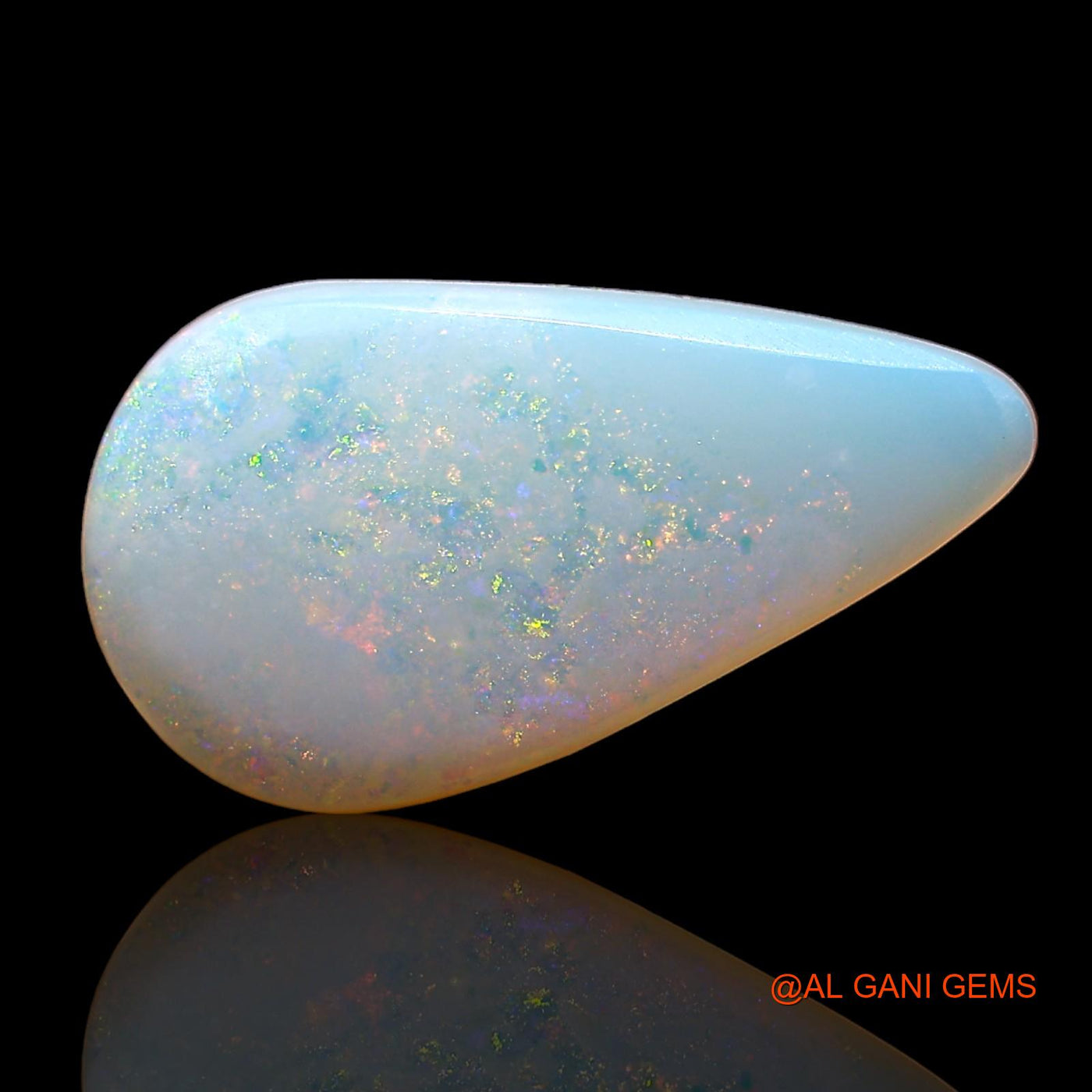 Natural Fire Opal Gemstone 2.00 Cts Loose Pear Cabochon From Australia 16x8x3 mm AD-496