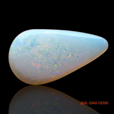 Natural Fire Opal Gemstone 2.00 Cts Loose Pear Cabochon From Australia 16x8x3 mm AD-496