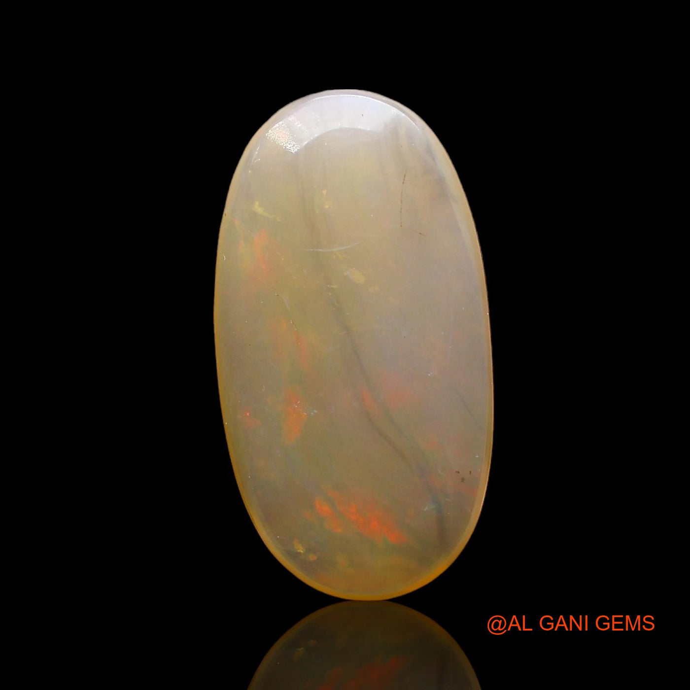 3.00 Cts Natural Australian Fire Opal Loose Gemstone Oval Cabochon 15x8x3 mm AD-498