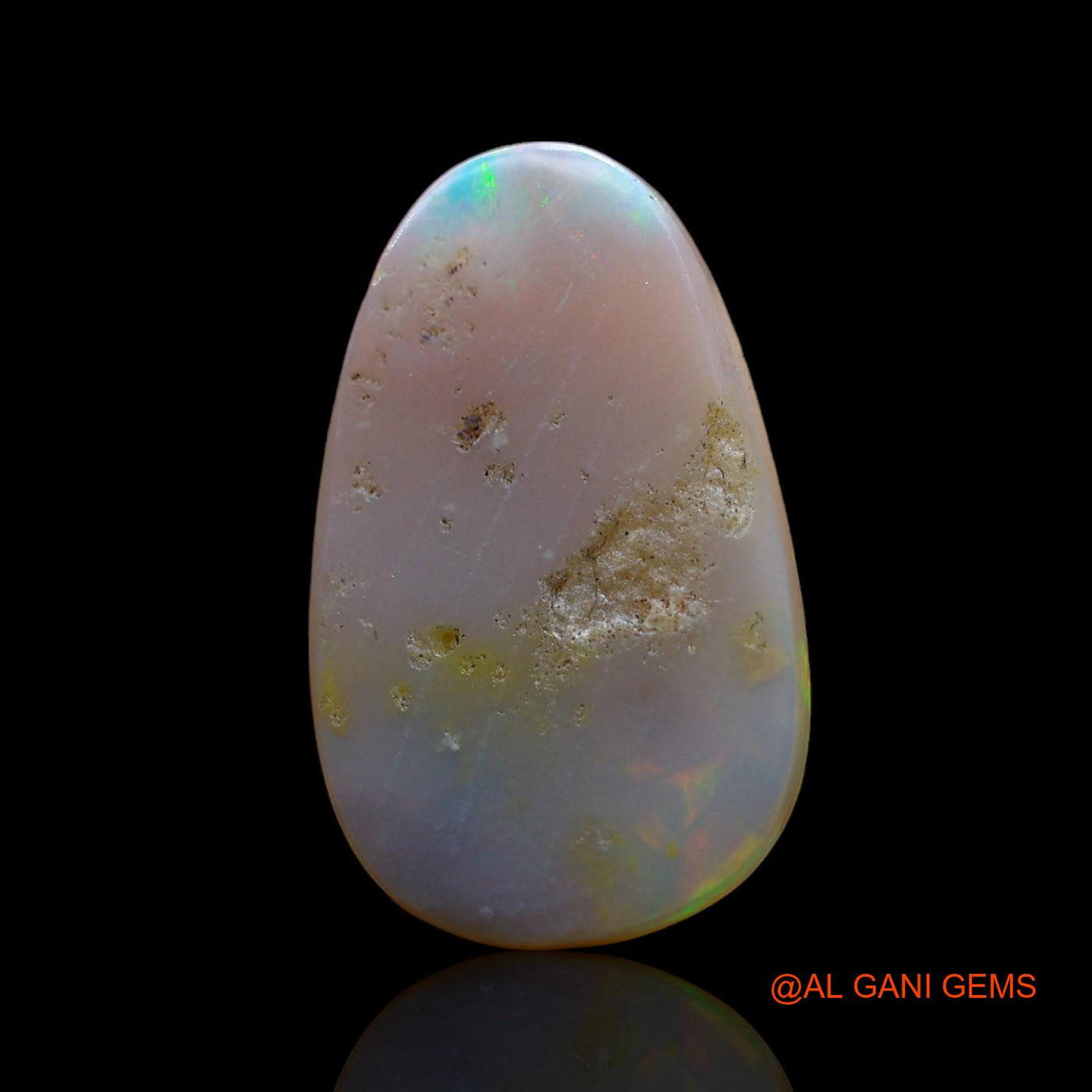 4.00 Cts Natural Australian Fire Opal Loose Gemstone Fancy Cabochon 19x12x2 mm AD-4