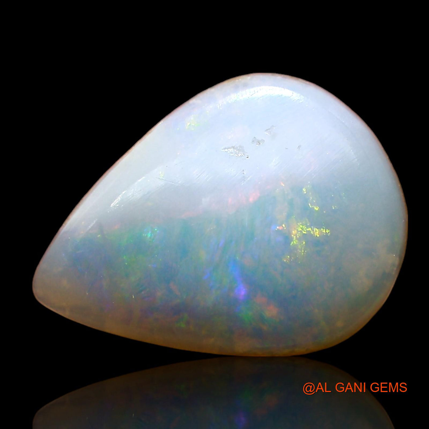 2.00 Cts Natural Australian Fire Opal Loose Gemstone Pear Cabochon 14x10x3 mm AD-500