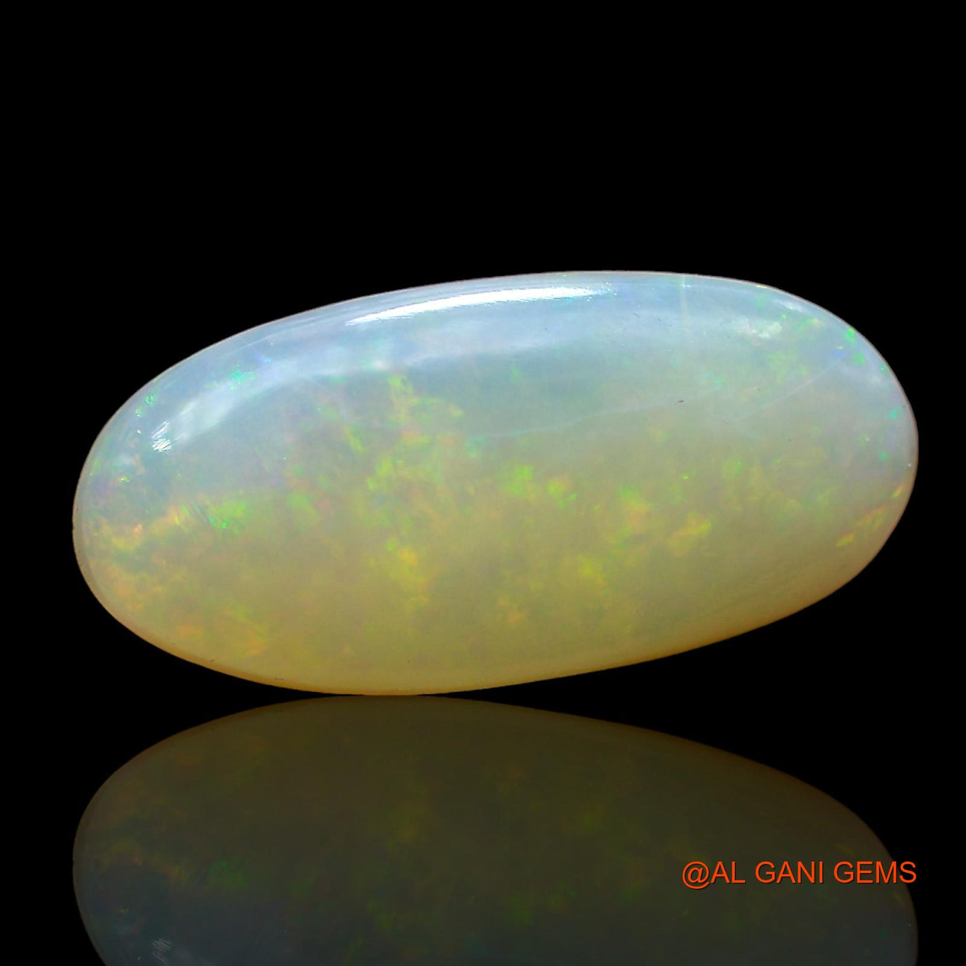 Natural Fire Opal Gemstone 3.00 Cts Loose Oval Cabochon From Australia 16x7x3 mm AD-502
