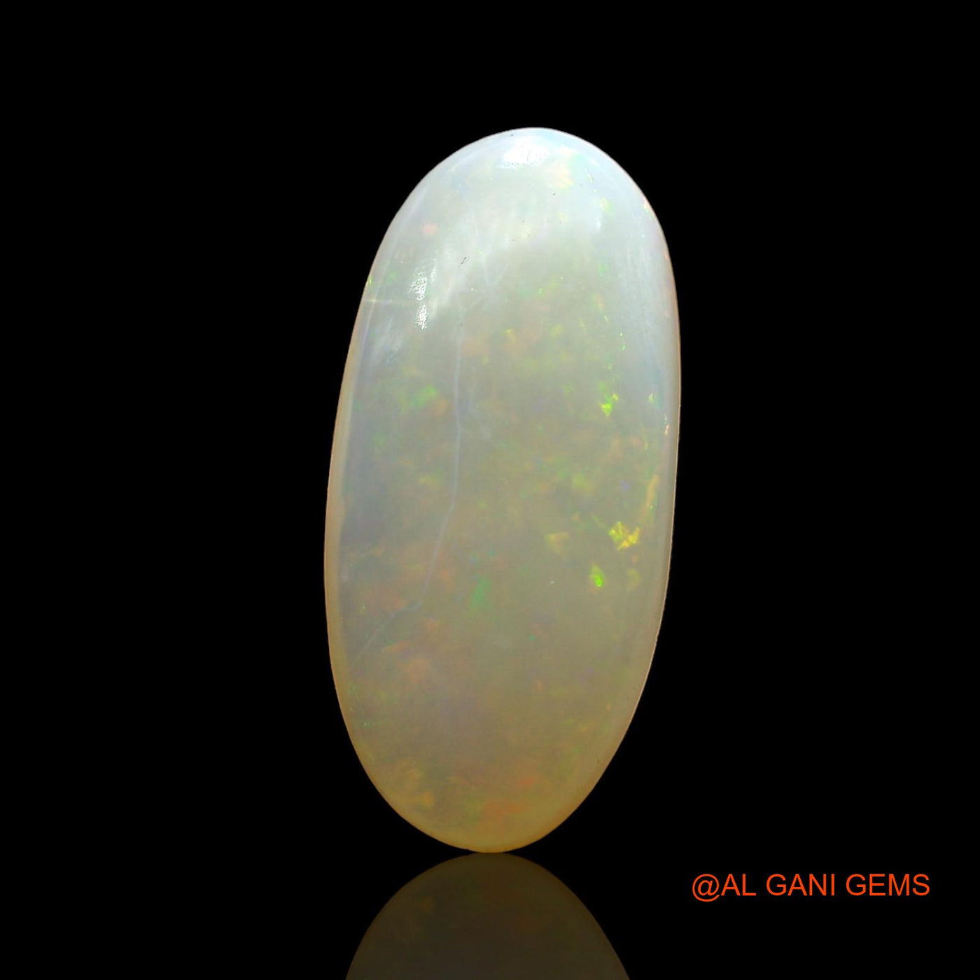 Natural Fire Opal Gemstone 3.00 Cts Loose Oval Cabochon From Australia 16x7x3 mm AD-502