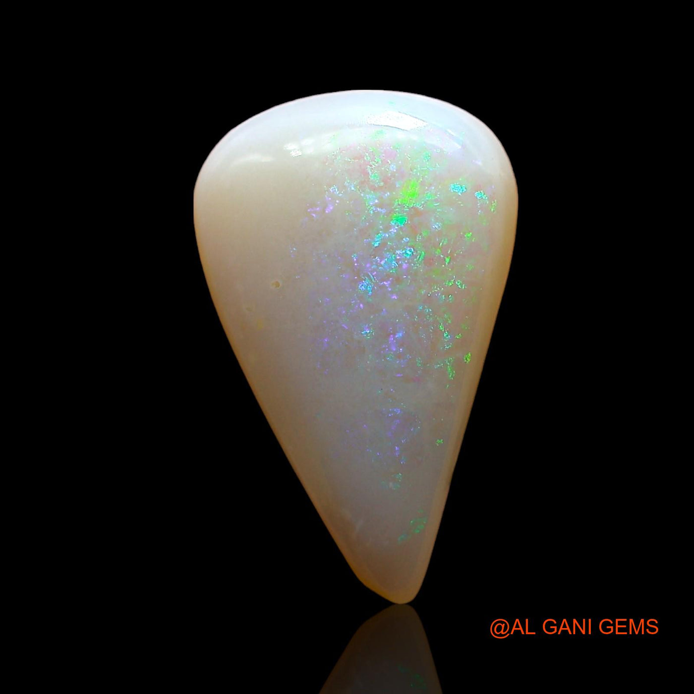 2.00 Cts Natural Australian Fire Opal Loose Gemstone Pear Cabochon 15x8x3 mm AD-505