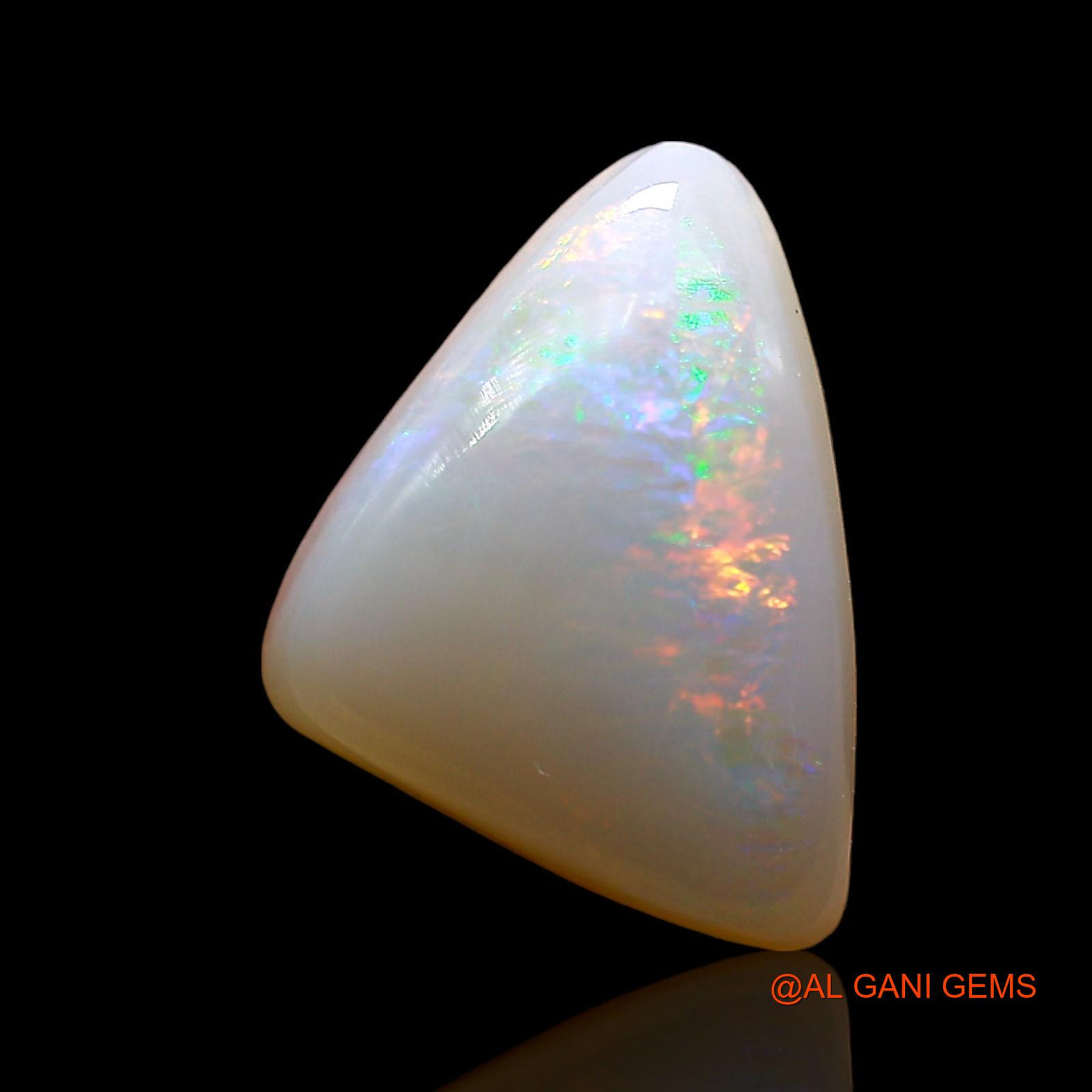 4.00 Cts Natural Australian Fire Opal Trillion Cabochon Loose Gemstone For Jewelry 12x10x5 mm AD-507