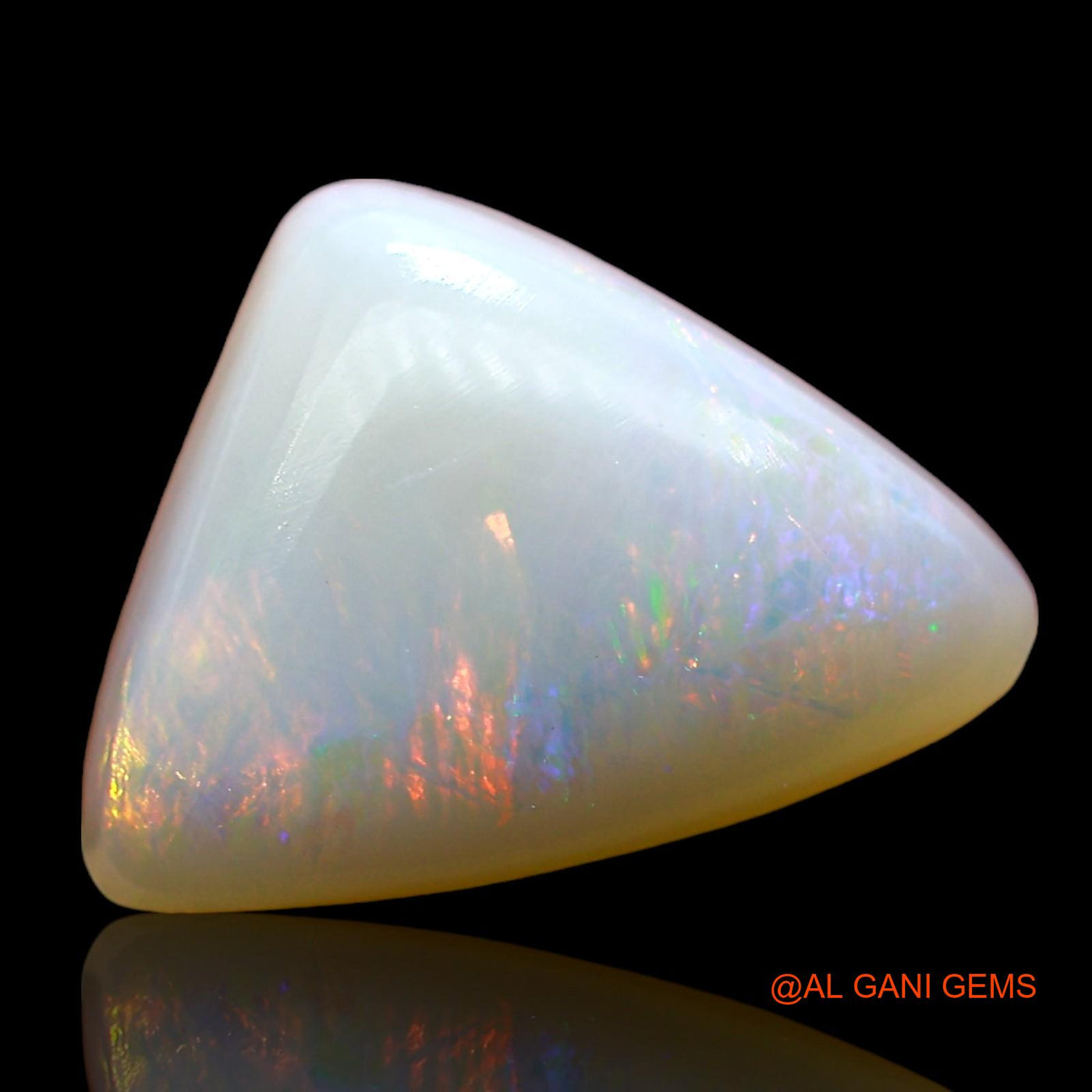 4.00 Cts Natural Australian Fire Opal Trillion Cabochon Loose Gemstone For Jewelry 12x10x5 mm AD-507