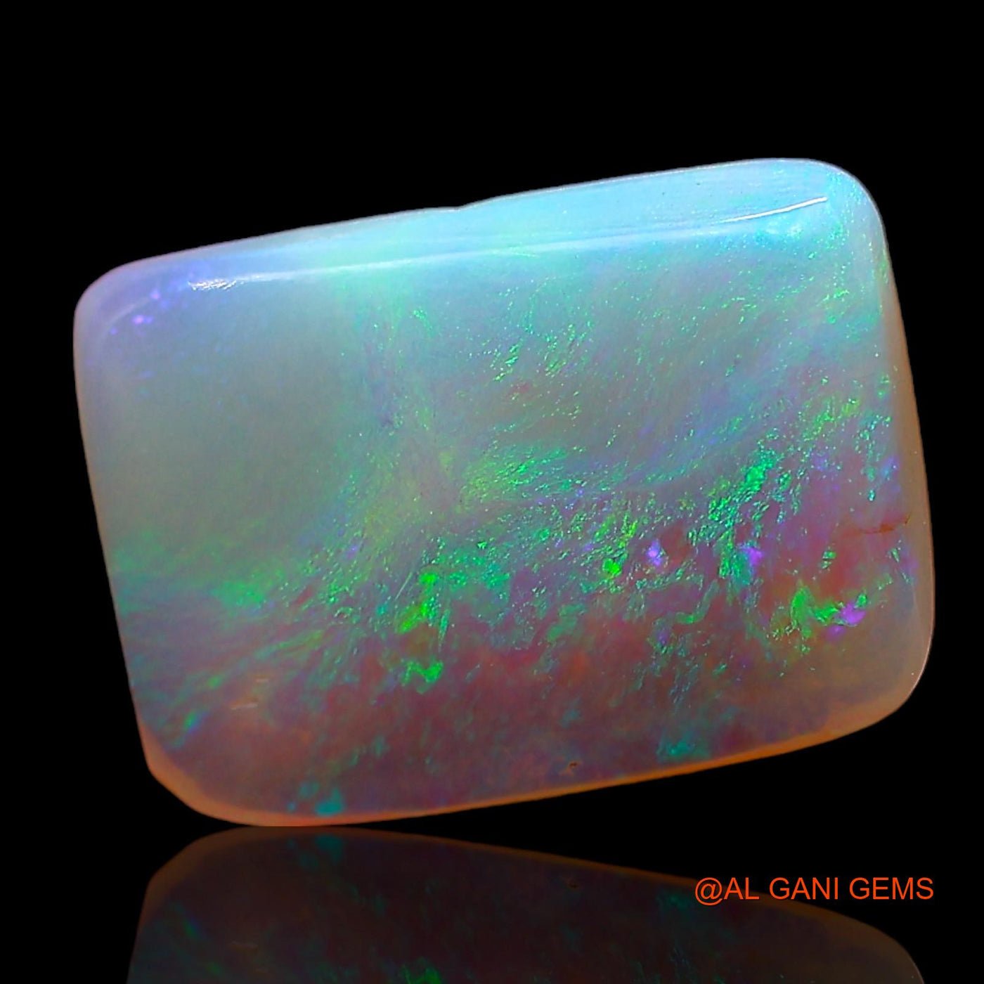 Natural Untreated Fire Opal Loose Gemstone Square Cabochon From Australia 3.00 Cts 12x9x3 mm AD-509
