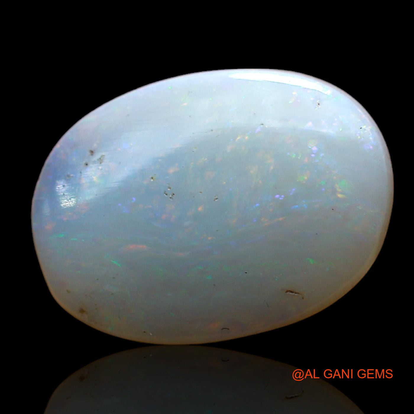2.00 Cts Unheated Australian Fire Opal Loose Gemstone Oval Cabochon Natural 14x11x2 mm AD-50