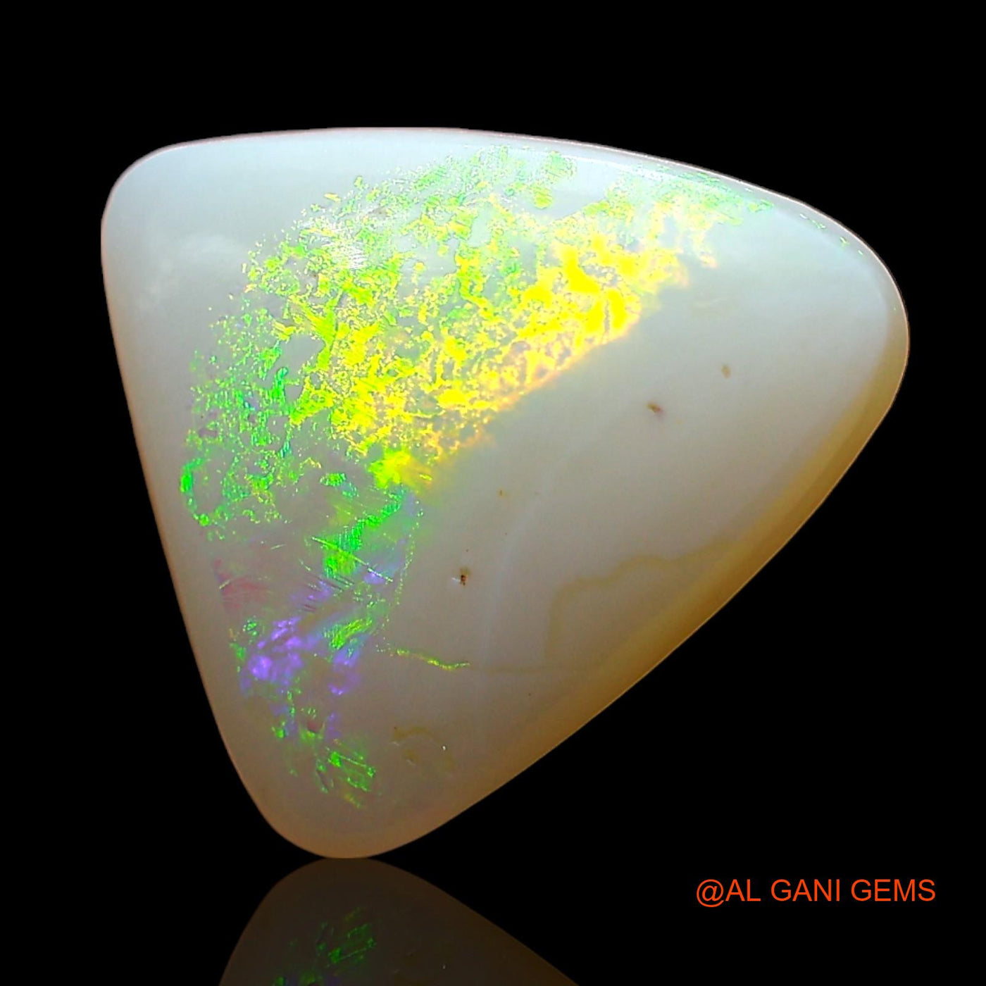 Natural Untreated Fire Opal Loose Gemstone Trillion Cabochon From Australia 3.00 Cts 12x11x3 mm AD-510