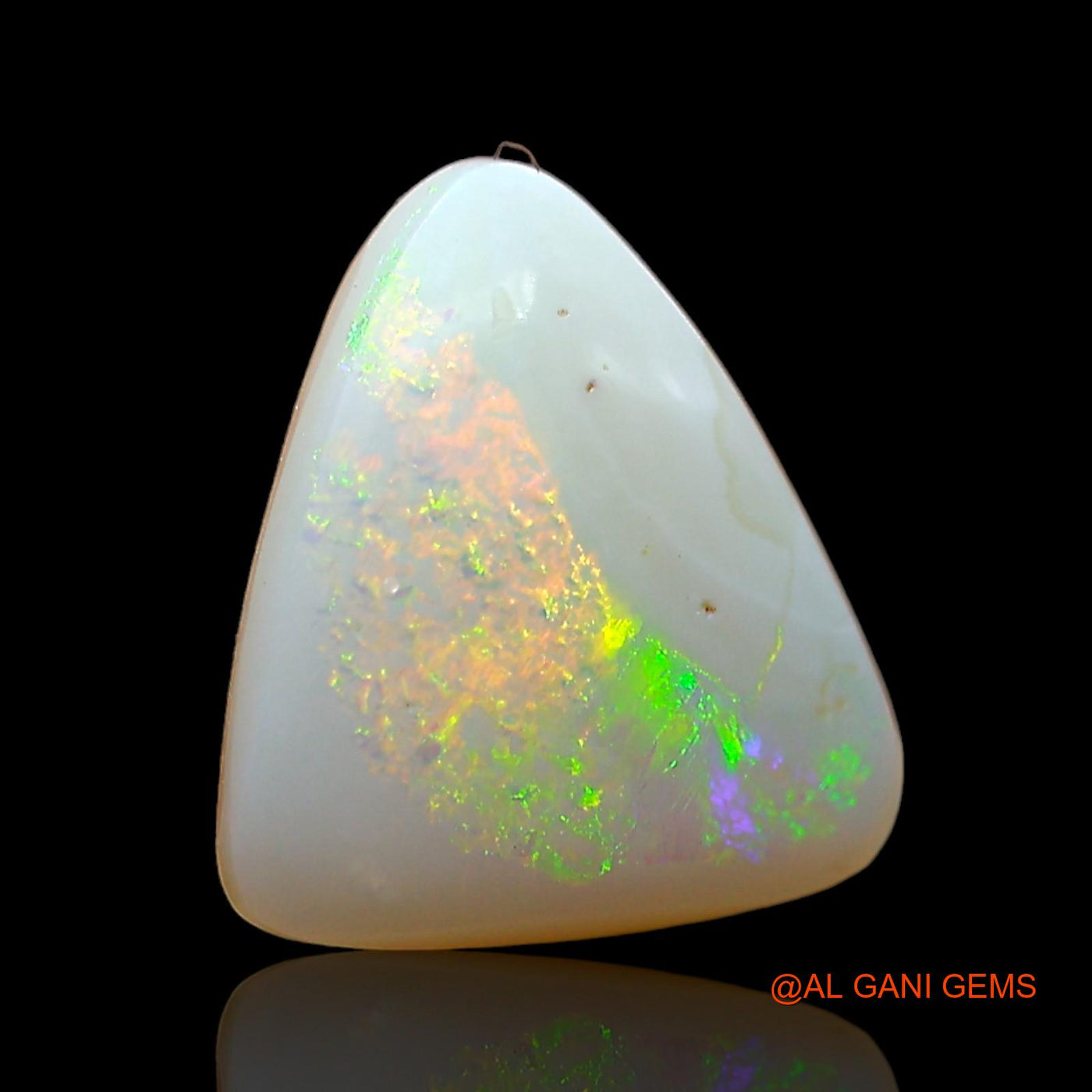 Natural Untreated Fire Opal Loose Gemstone Trillion Cabochon From Australia 3.00 Cts 12x11x3 mm AD-510