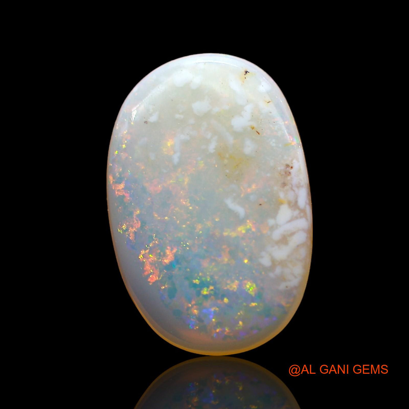 Natural Untreated Fire Opal Loose Gemstone Oval Cabochon From Australia 2.00 Cts 14x9x2 mm AD-511