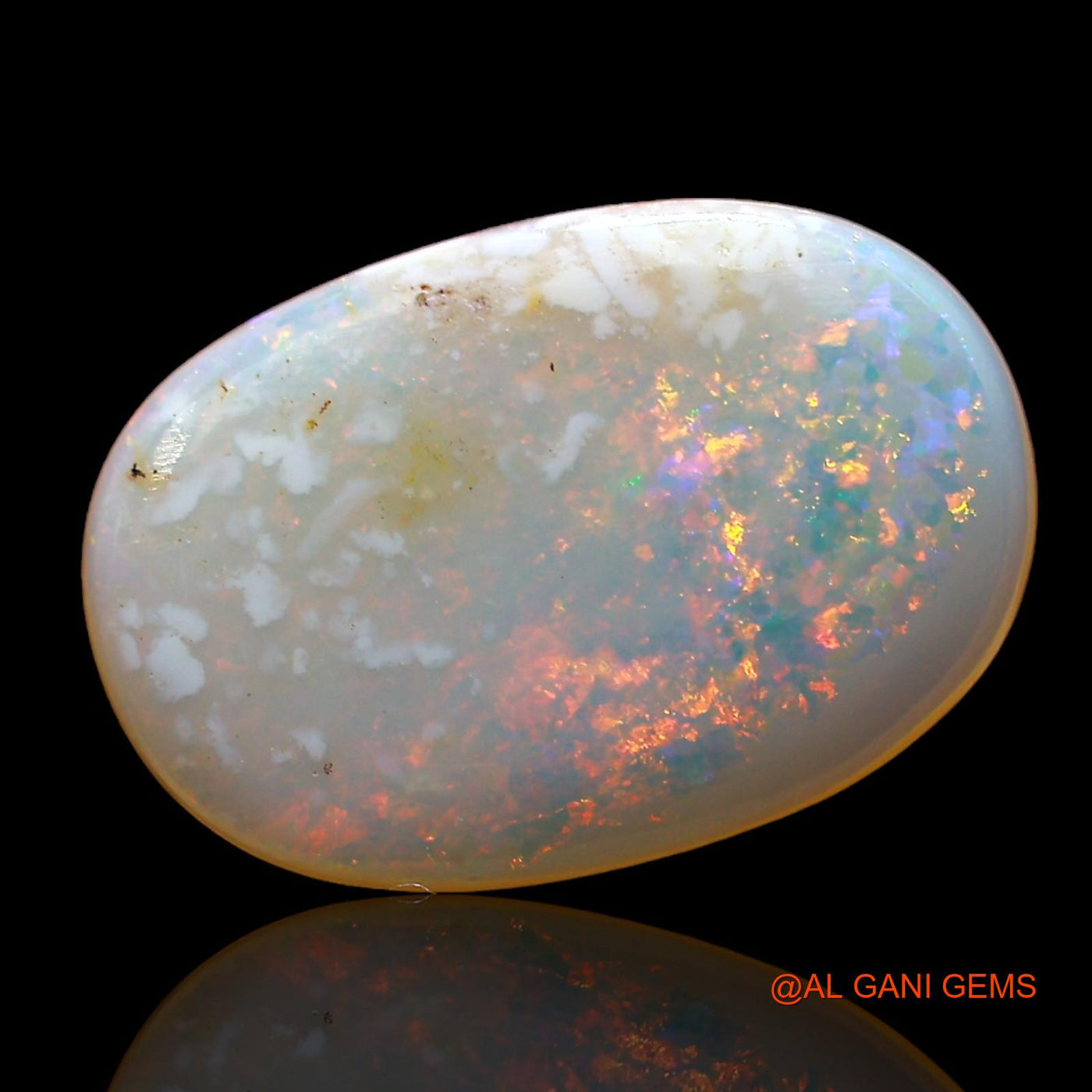 Natural Untreated Fire Opal Loose Gemstone Oval Cabochon From Australia 2.00 Cts 14x9x2 mm AD-511