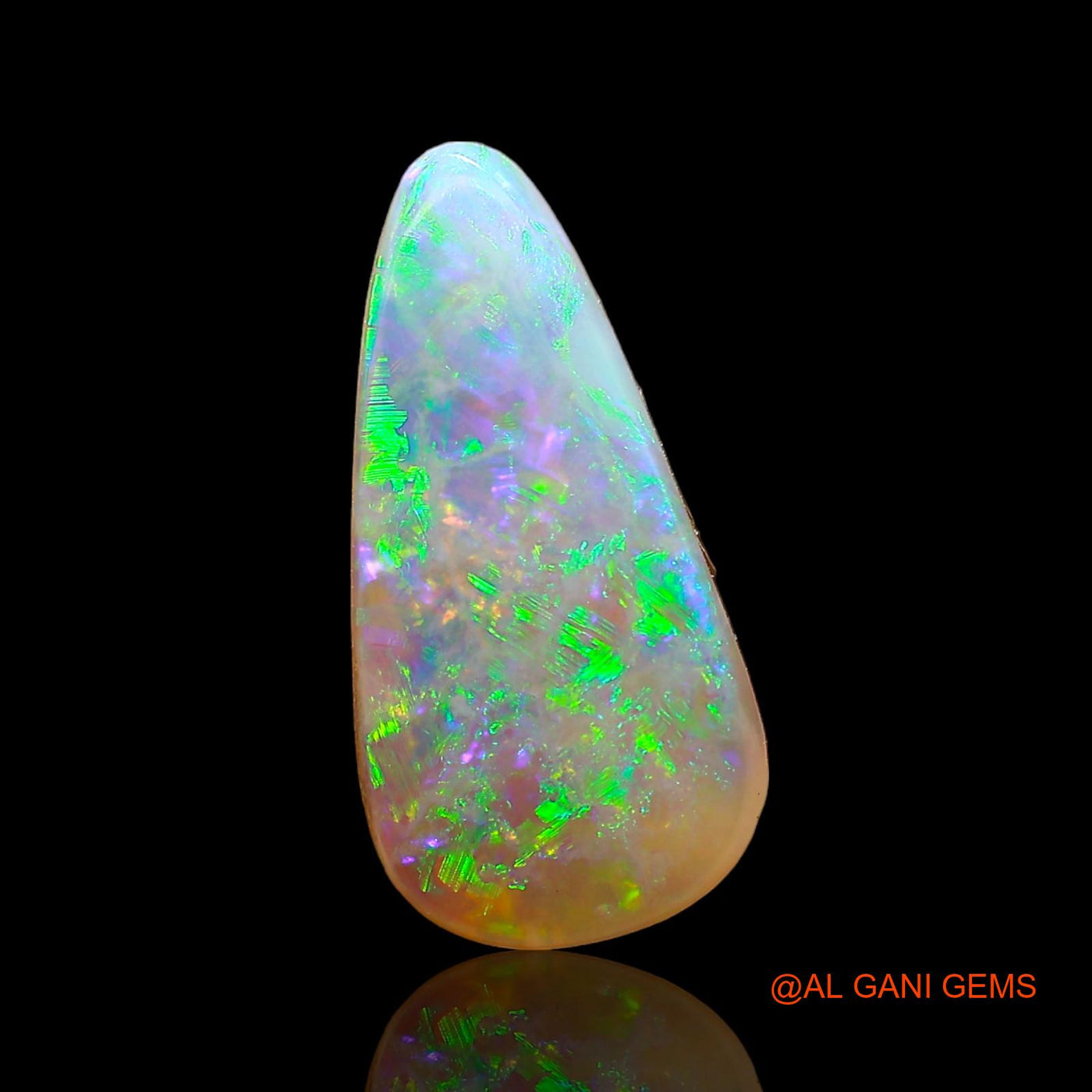 2.00 Cts Natural Australian Fire Opal Loose Gemstone Fancy Cabochon 15x7x3 mm AD-512