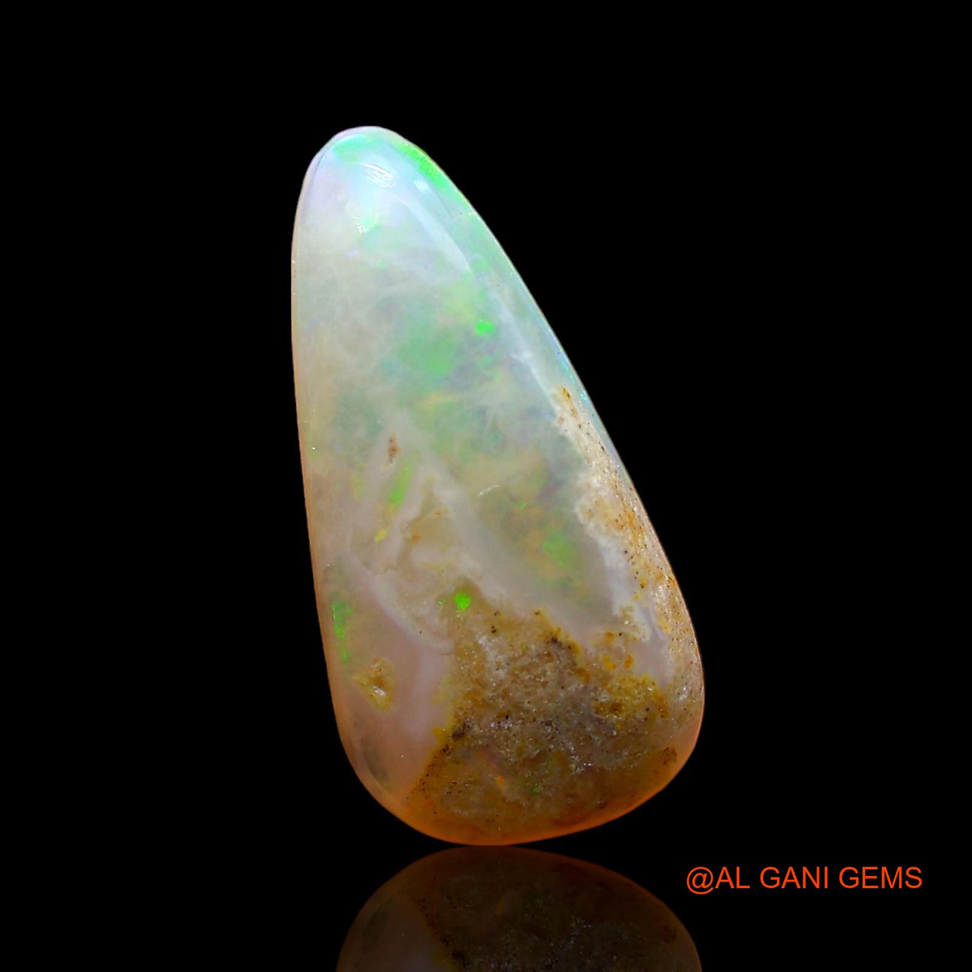 2.00 Cts Natural Australian Fire Opal Loose Gemstone Fancy Cabochon 15x7x3 mm AD-512