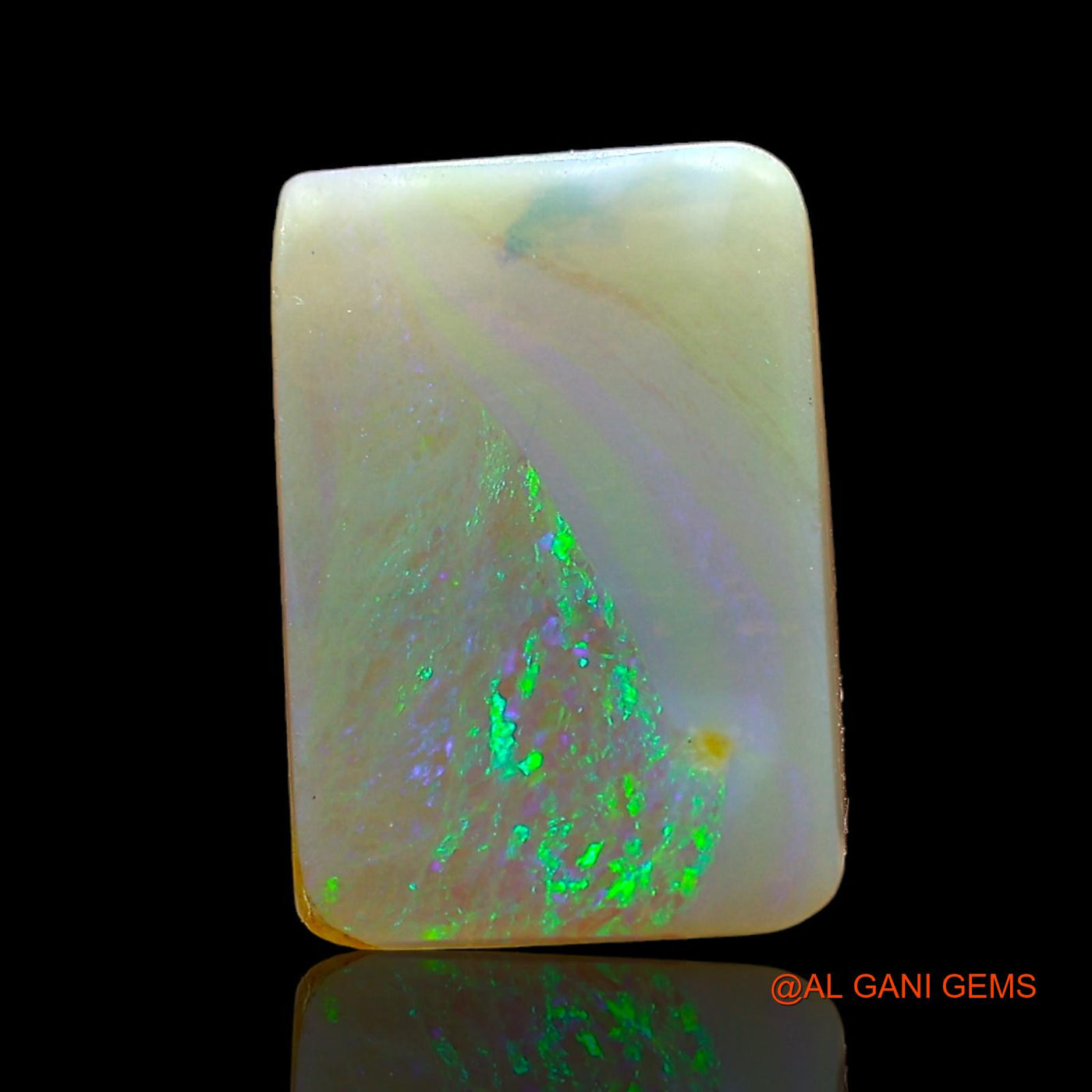 4.00 Cts Natural Australian Fire Opal Loose Gemstone Square Cabochon 12x8x4 mm AD-516