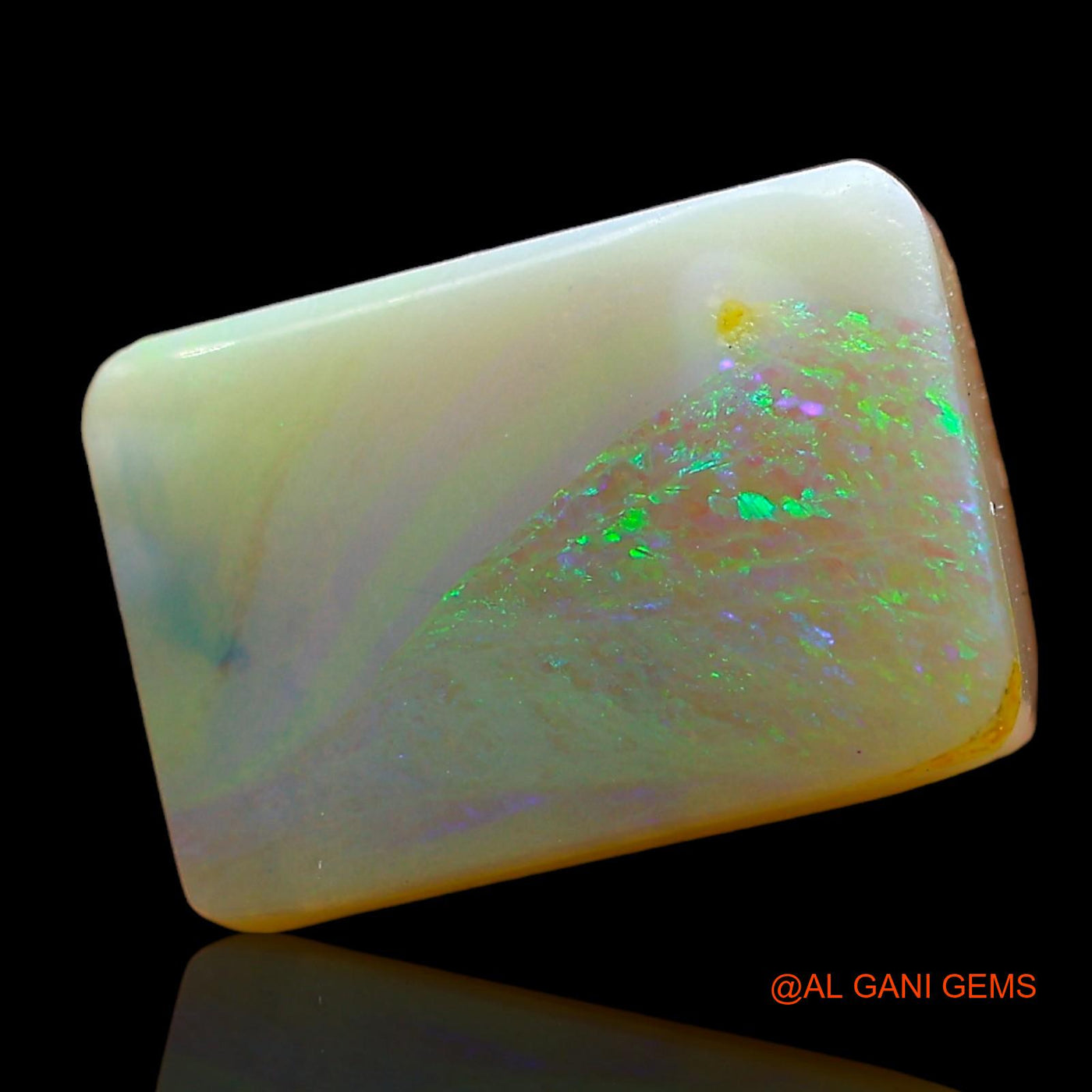 4.00 Cts Natural Australian Fire Opal Loose Gemstone Square Cabochon 12x8x4 mm AD-516
