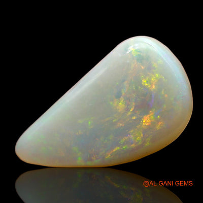 Natural Untreated Fire Opal Loose Gemstone Pear Cabochon From Australia 2.00 Cts 14x8x3 mm AD-519