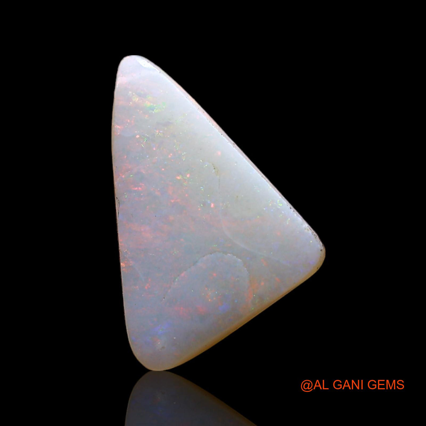 Natural Untreated Fire Opal Loose Gemstone Trillion Cabochon From Australia 2.00 Cts 16x10x2 mm AD-51