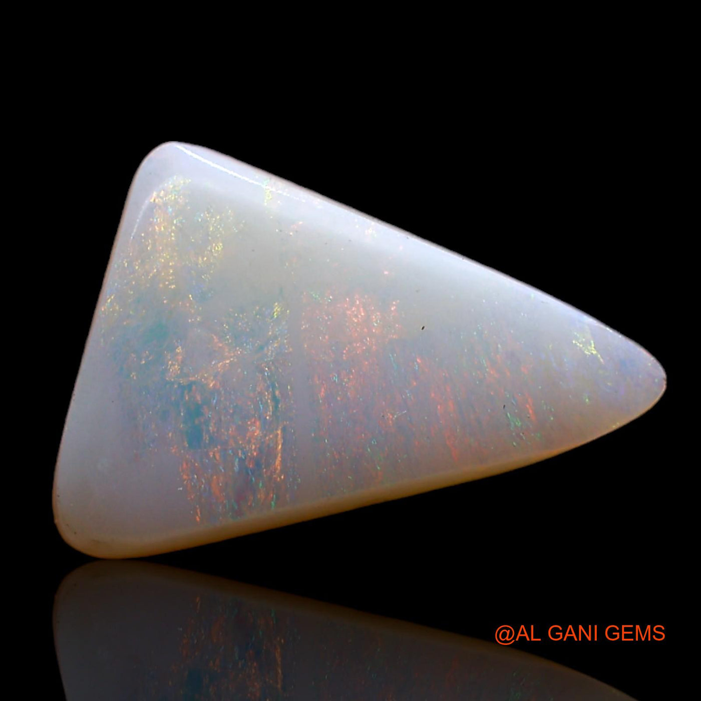 Natural Untreated Fire Opal Loose Gemstone Trillion Cabochon From Australia 2.00 Cts 16x10x2 mm AD-51