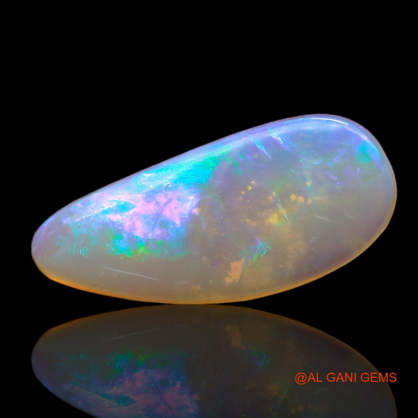 1.00 Cts Unheated Australian Fire Opal Loose Gemstone Fancy Cabochon Natural 17x7x1 mm AD-520