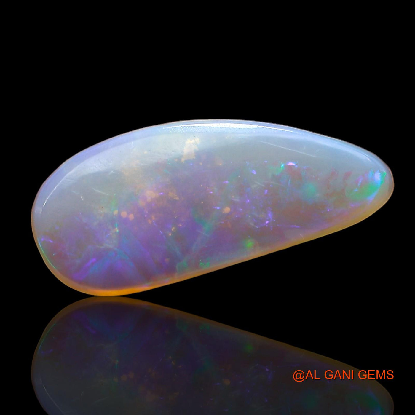 1.00 Cts Unheated Australian Fire Opal Loose Gemstone Fancy Cabochon Natural 17x7x1 mm AD-520