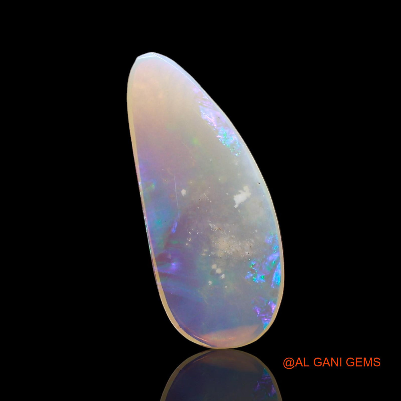 1.00 Cts Unheated Australian Fire Opal Loose Gemstone Fancy Cabochon Natural 17x7x1 mm AD-520