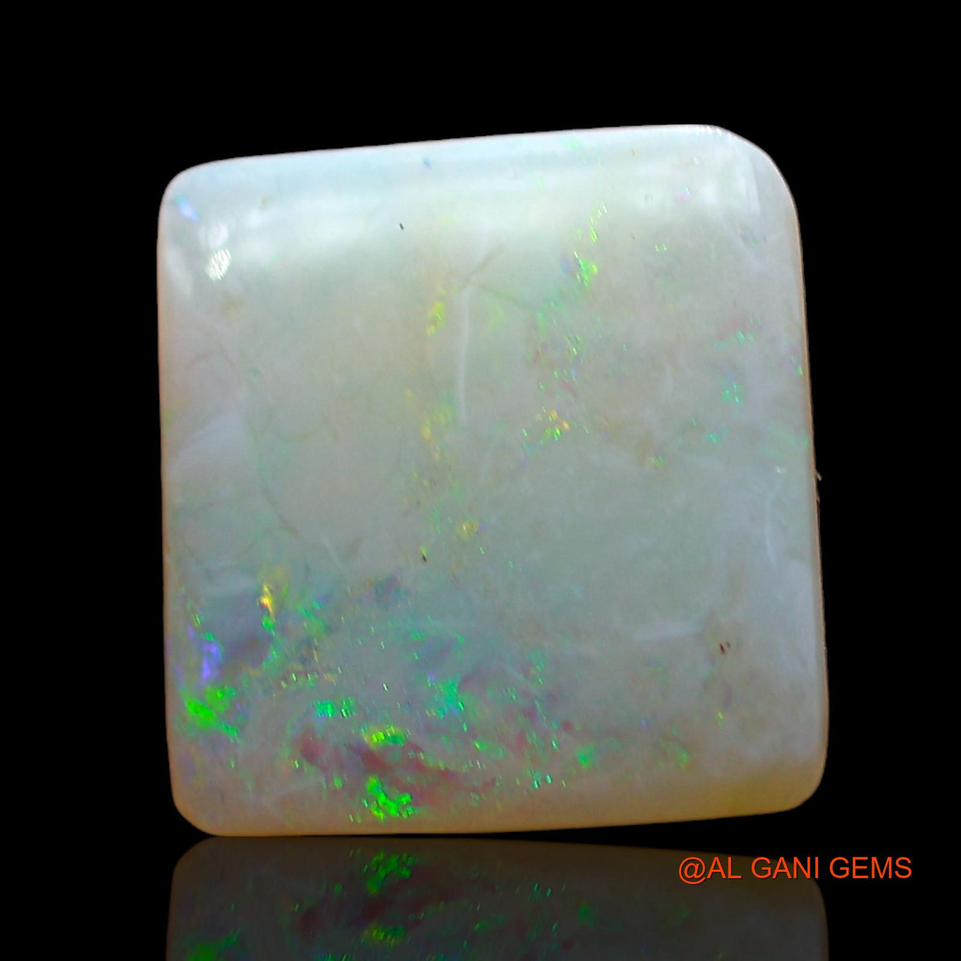 2.00 Cts Natural Australian Fire Opal Square Cabochon Loose Gemstone For Jewelry 11x10x2 mm AD-525