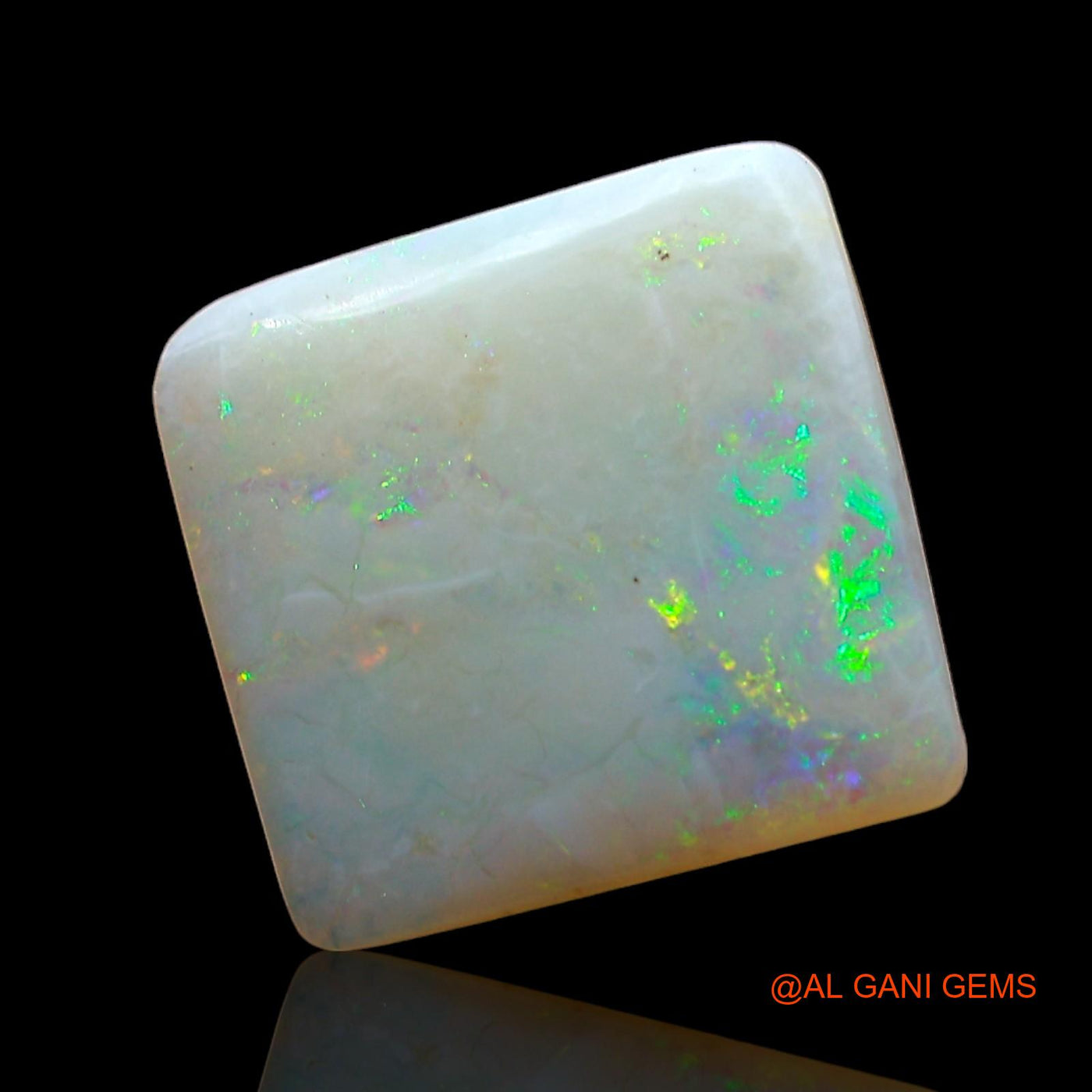 2.00 Cts Natural Australian Fire Opal Square Cabochon Loose Gemstone For Jewelry 11x10x2 mm AD-525