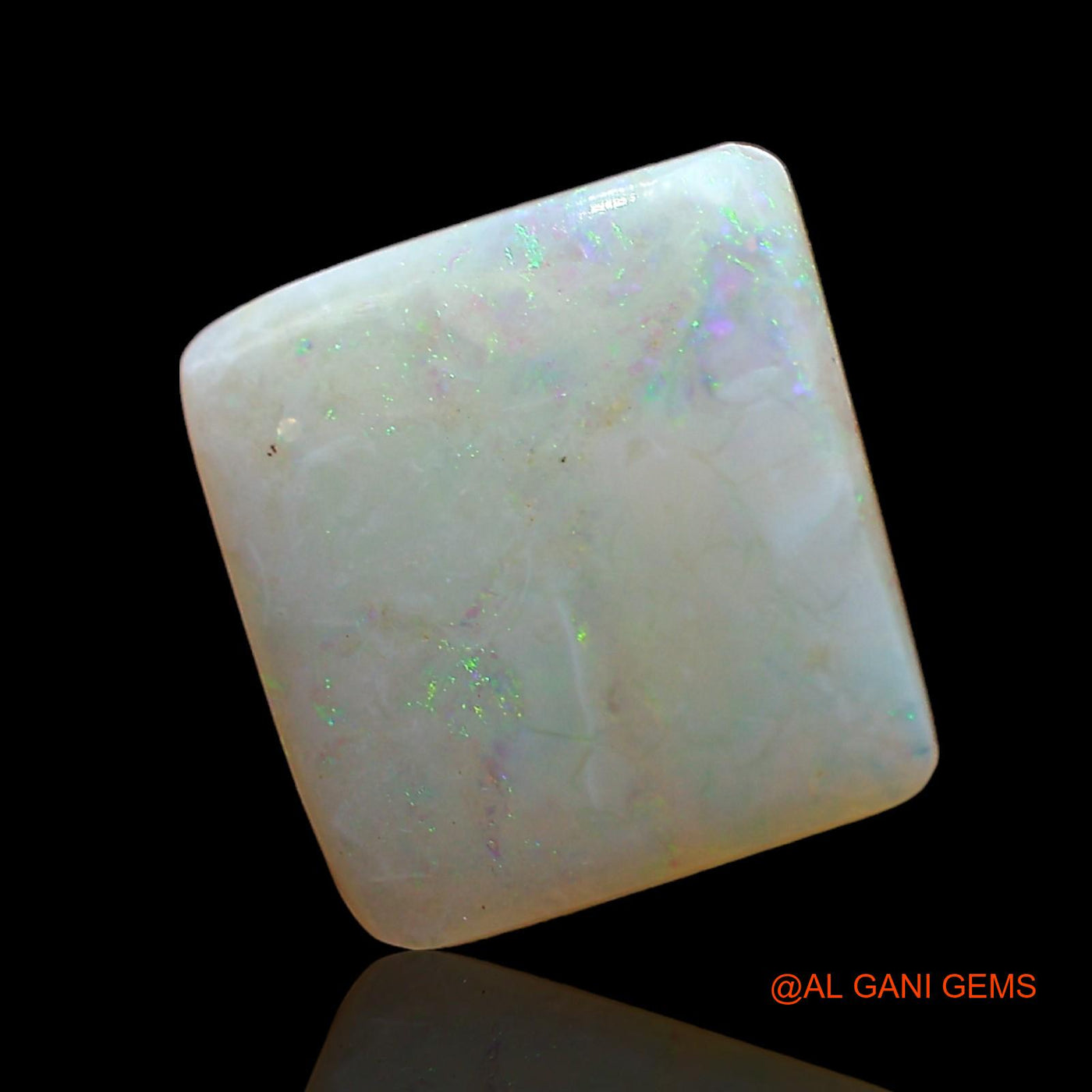 2.00 Cts Natural Australian Fire Opal Square Cabochon Loose Gemstone For Jewelry 11x10x2 mm AD-525