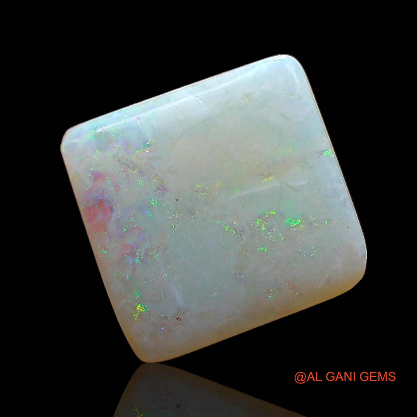 2.00 Cts Natural Australian Fire Opal Square Cabochon Loose Gemstone For Jewelry 11x10x2 mm AD-525