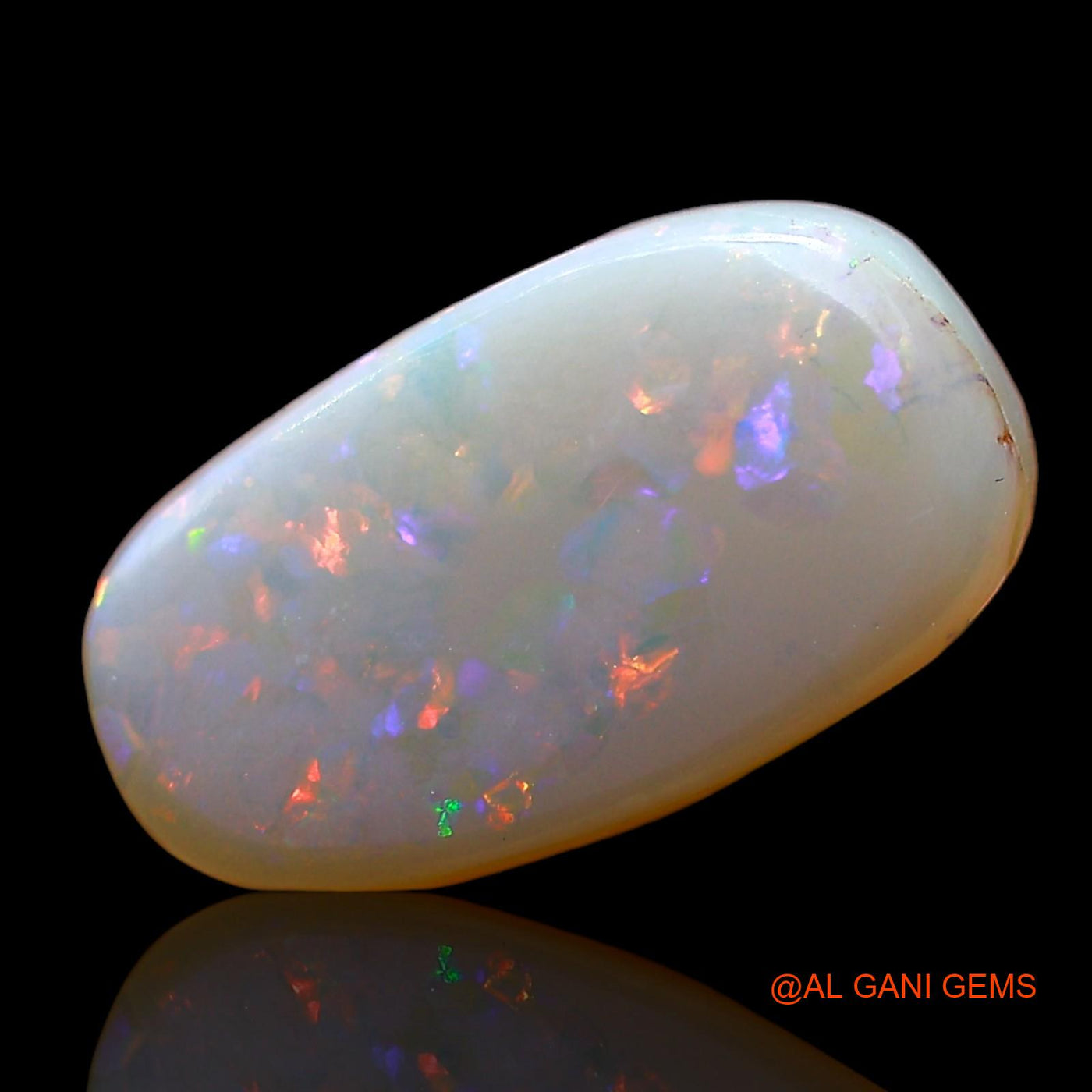 3.00 Cts Unheated Australian Fire Opal Loose Gemstone Oval Cabochon Natural 13x7x4 mm AD-528