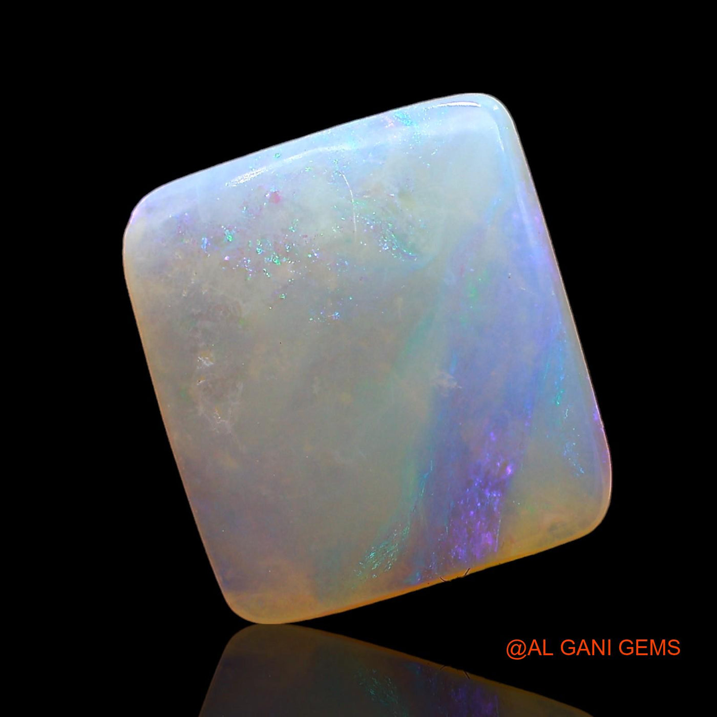 2.00 Cts Natural Australian Fire Opal Square Cabochon Loose Gemstone For Jewelry 11x10x3 mm AD-529
