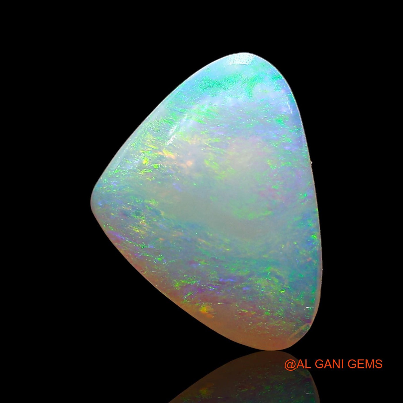 Natural Untreated Fire Opal Loose Gemstone Trillion Cabochon From Australia 2.00 Cts 11x10x2 mm AD-535